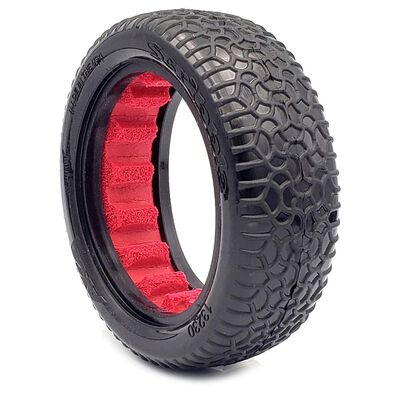 1/10 Scribble Front 2WD 2.2 Tyres Super Soft with Red Inserts (2) Buggy