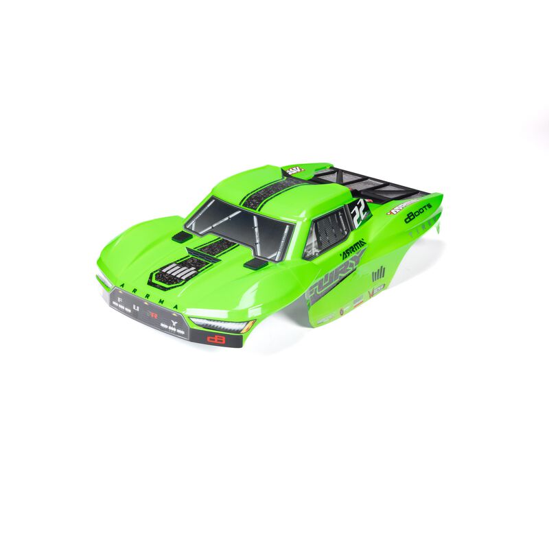 1/10 Clipless Painted Body Set with Decals Green FURY 2WD