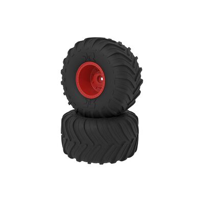 dBoots Chevron MT Tyre Set Glued - Red