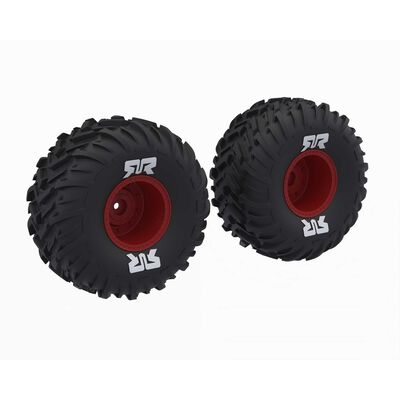 dBoots Cut Chevron MT Tyre Set Glued, Red