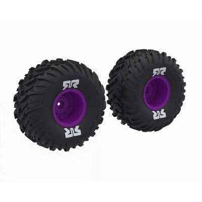 dBoots Cut Chevron MT Tyre Set Glued, Purple