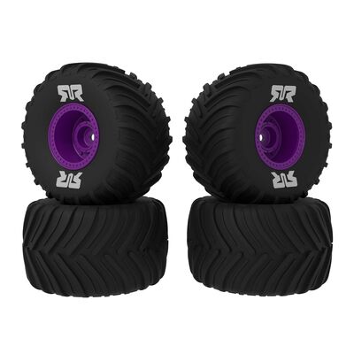 dBoots Chevron MT Tyre Set Glued Purple (2 Pairs) GROM
