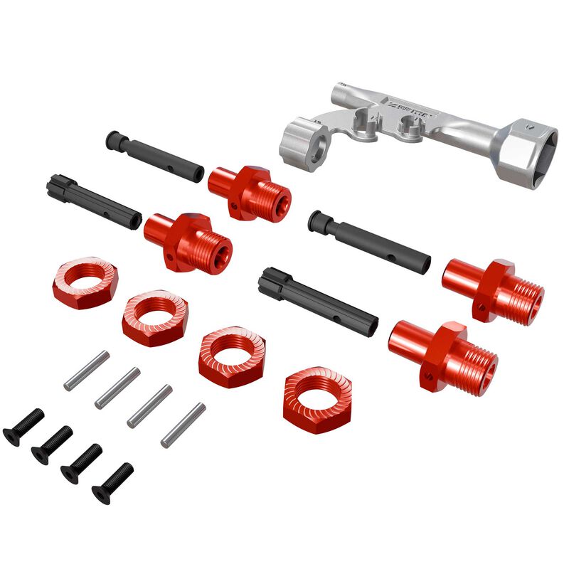 17mm Wheel Hex Conversion Threaded Axles +10mm Offset