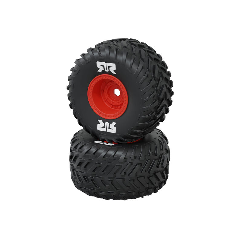 dBoots Cut Chevron MT Glued Tyres 16mm (2) Red
