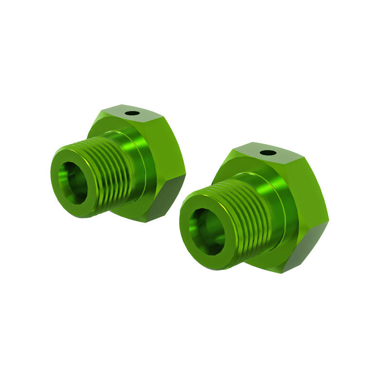Anodised Aluminium Wheel Hex 17mm (2) Green