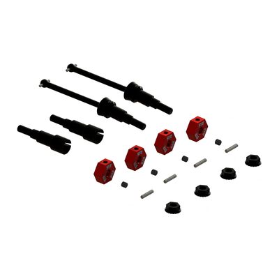 Metal Axle & Wheel Hex Set B (4pcs) - GROM – JK Products (Pty) Ltd