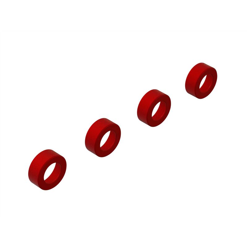 Aluminium Suspension Arm End Cap Red (4)