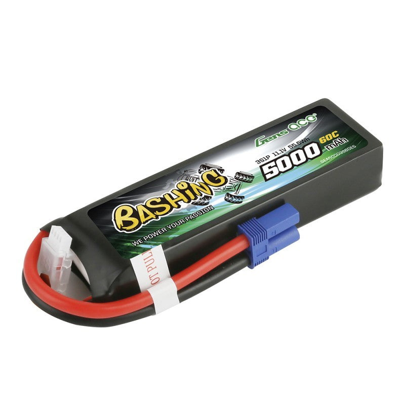5000mAh 11.1V 3S1P 60C LiPo Battery with EC5 - Bashing