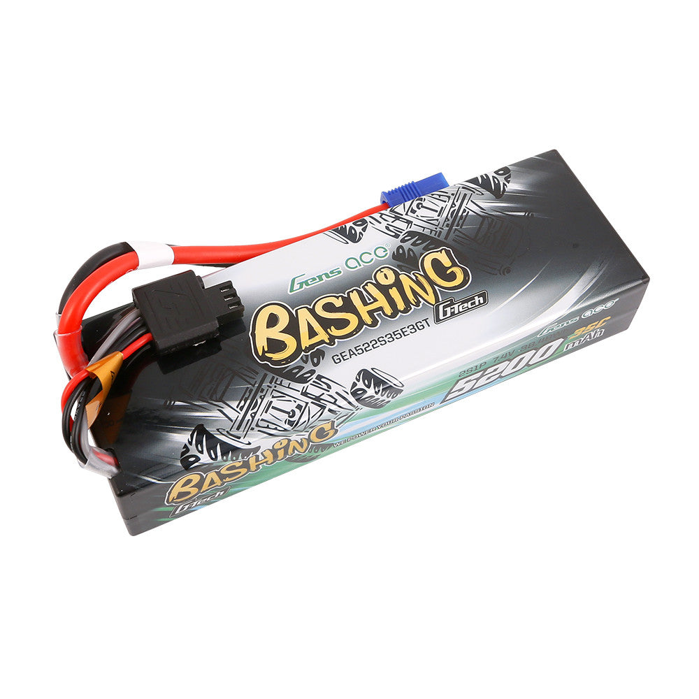5200mAh 2S 7.4V 35C G-Tech LiPo Battery with EC3 - Bashing