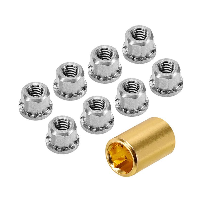 Stainless Steel M2 3.0 Wheel Nuts Silver SCX30 (4)