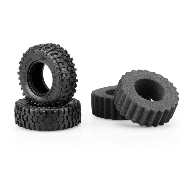 1/10 Tusk Scale Country 1.9" Crawler Tyres with Inserts Green Compound (2)