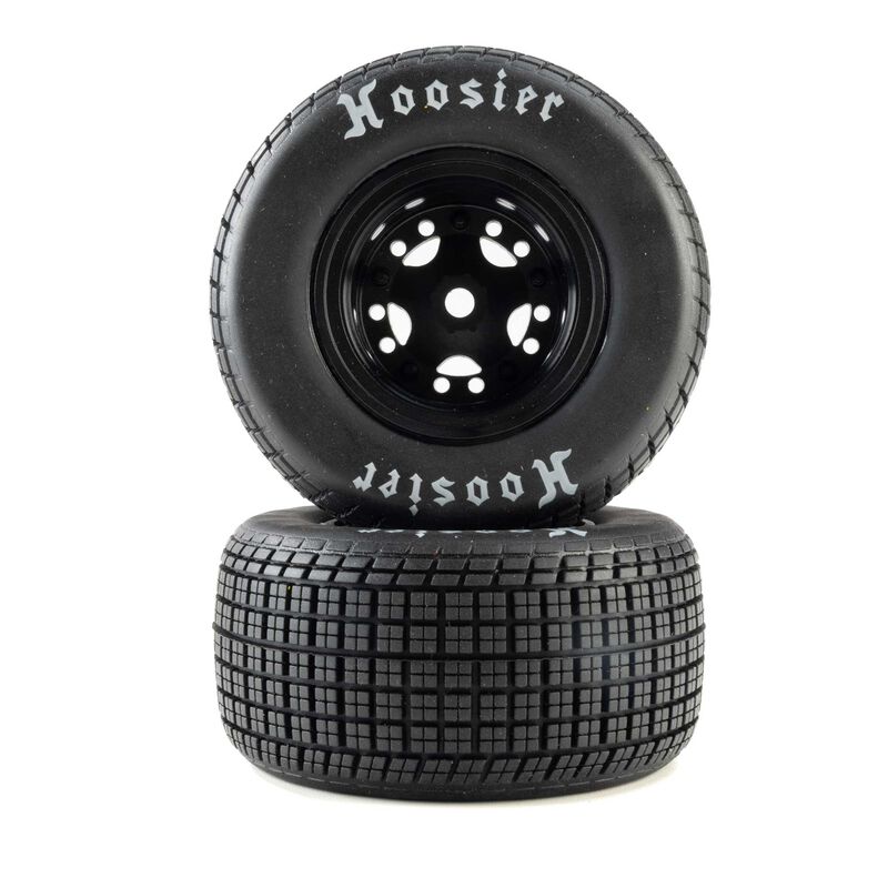 Hoosier Soft Mounted Black Tyres FR/RR (2) 22S DLM