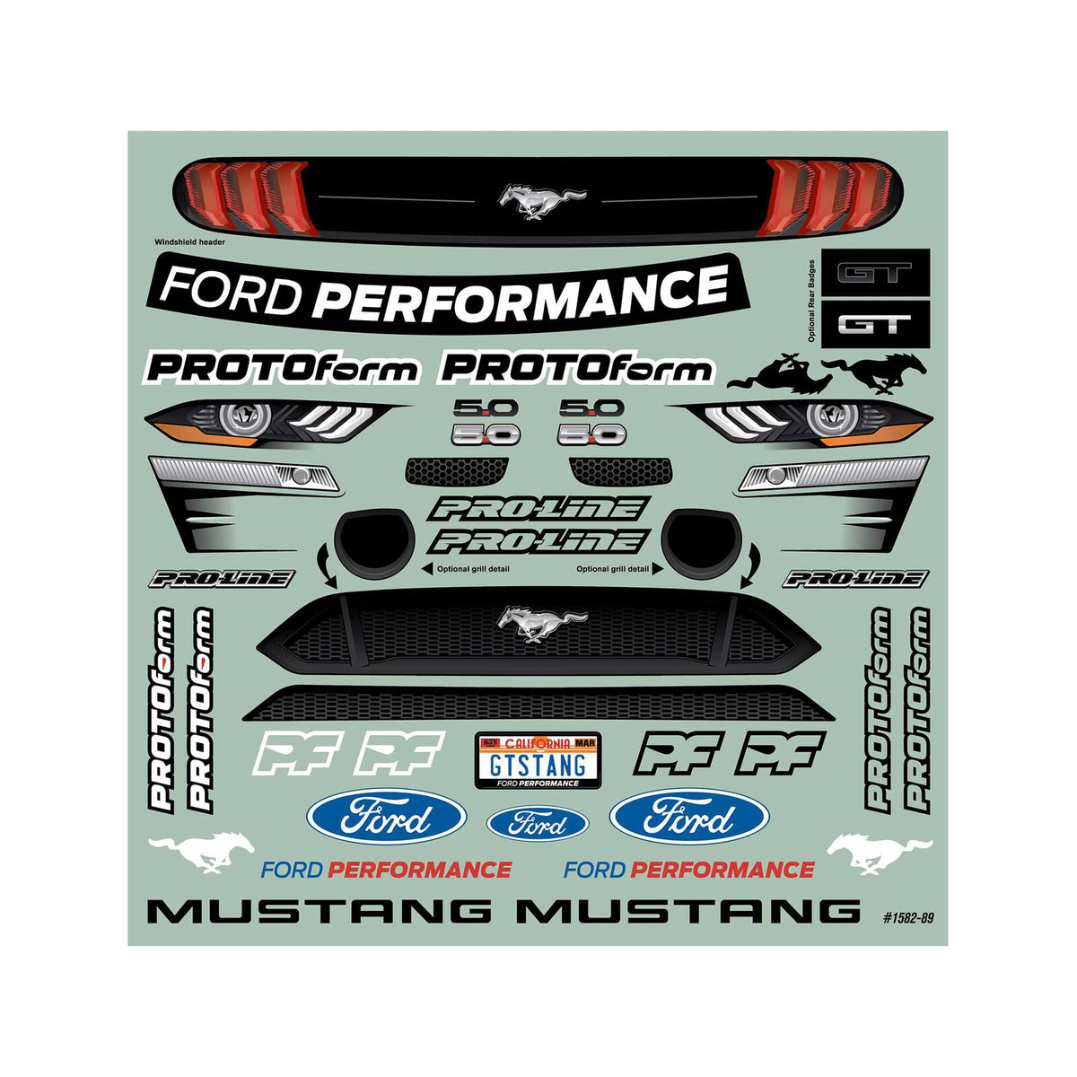 1/8 2021 Ford Mustang Clear Body INFRACTION 223S