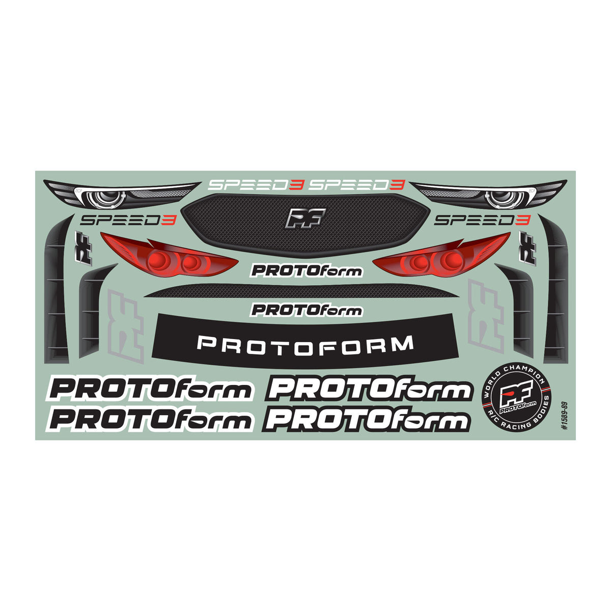 1/10 Speed3 Clear Body 190mm FWD TC
