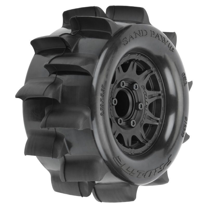 1/10 Sand Paw HP BELTED F/R 2.8" MT Tyres MTD 12/14mm Black Raid (2)