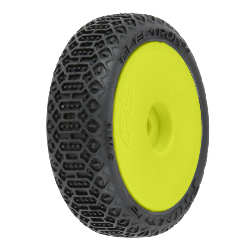 1/24 Electron 2.0 Buggy F/R Tyres Mounted 7mm Yellow (4) Micro-B