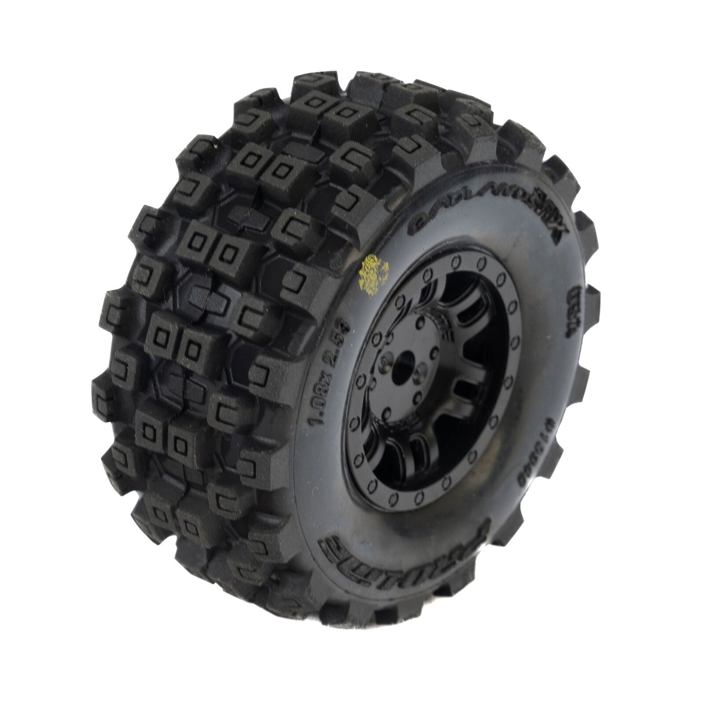 1/16 Badlands MX Front/Rear Tyres Mounted 12mm Black Split Six (4) MOJAVE GROM