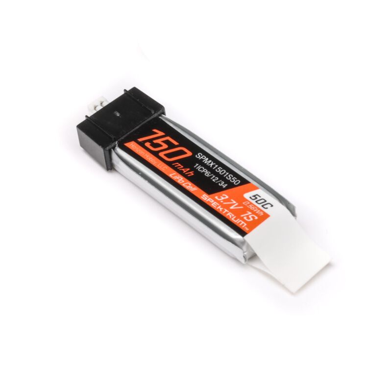 150mAh 1S 3.7V 50C LiPo Battery with PH1.25