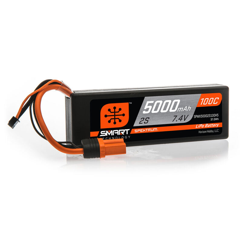 5000mAh 2S 7.4V 100C Smart Hardcase LiPo Battery with IC5