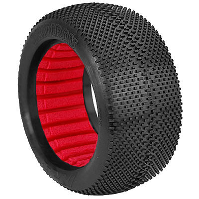 1/8 EVO Gridiron Super Soft Tyres Red Inserts (2) Truggy
