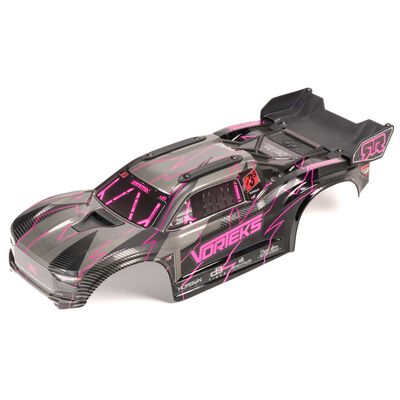 1/10 Painted Decaled Trimmed Body Set with Hidden Body Mount Pink/Black VORTEKS 2WD