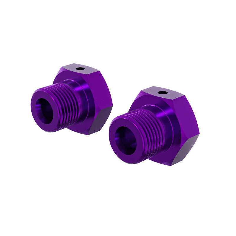 Anodised Aluminium Wheel Hex 17mm (2) Purple