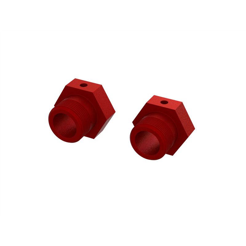 Aluminium Wheel Hex 24mm Red (2)