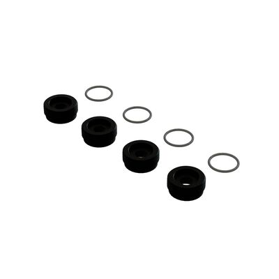 Front Hub Nut Includes O-Rings Aluminium Black (4)