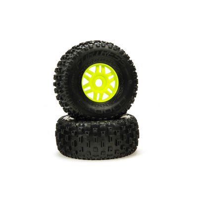 1/7 dBoots Fortress Front/Rear 2.4/3.3 Pre-Mounted Tyres 17mm Hex Green (2)