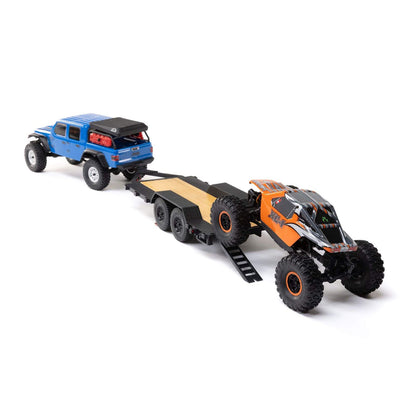 1/24 SCX24 Flat Bed Vehicle Trailer with LED Taillights
