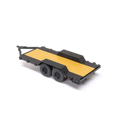1/24 SCX24 Flat Bed Vehicle Trailer with LED Taillights