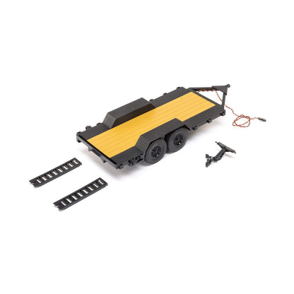 1/24 SCX24 Flat Bed Vehicle Trailer with LED Taillights
