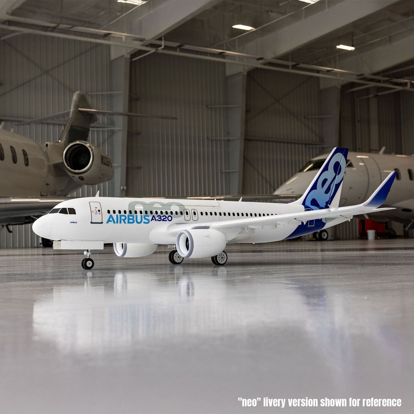 E-flite Airbus A320neo Twin 64mm EDF BNF Basic with AS3X+ and SAFE Select Base White