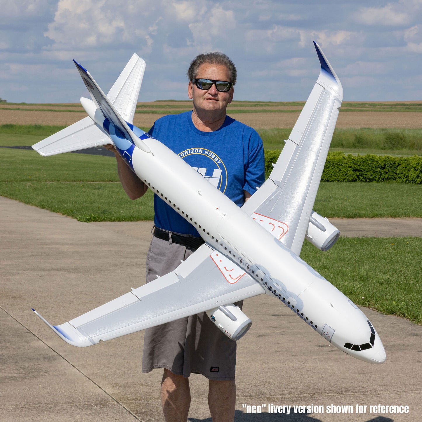 E-flite Airbus A320neo Twin 64mm EDF BNF Basic with AS3X+ and SAFE Select Base White
