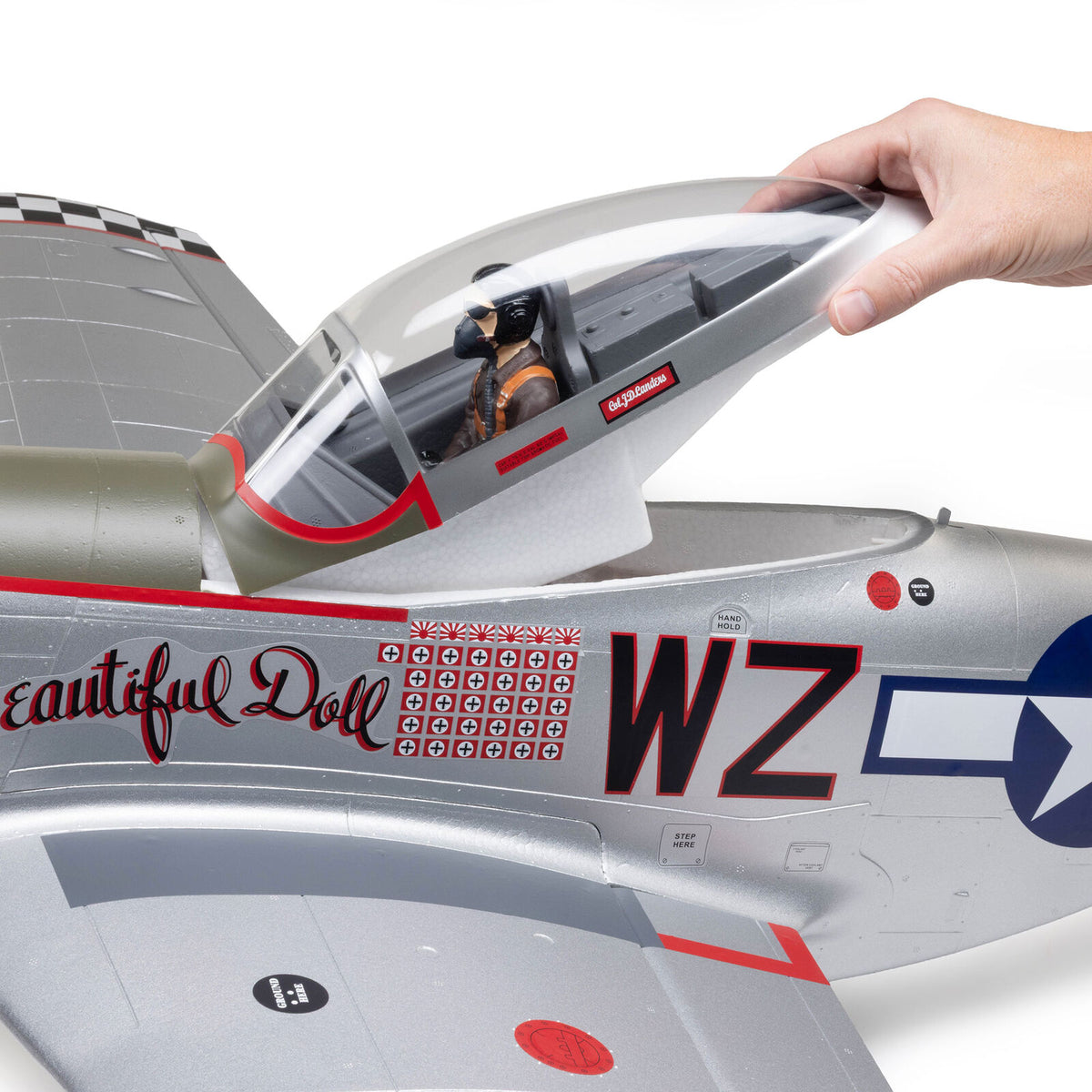 E-flite P-51D Mustang "Big Beautiful Doll" 1.5m BNF Basic with AS3X+ and SAFE Select