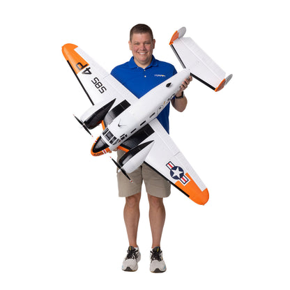 E-flite Beechcraft D18/RC-45J 1.5m BNF Basic with AS3X+ and SAFE Select
