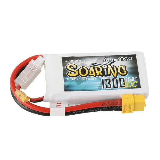 1300mAh 2S 7.4V 30C LiPo Battery with XT60