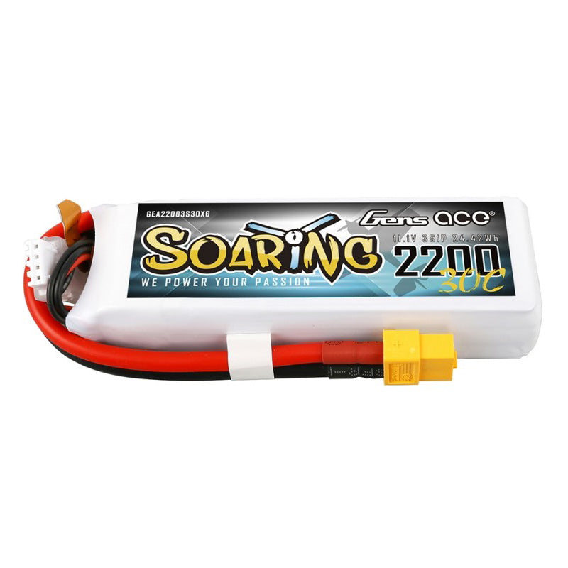 2200mAh 11.1V 3S1P 30C LiPo with XT60