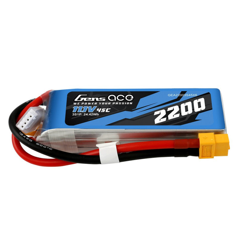 2200mAh 3S 11.1V 45C LiPo Battery with XT60