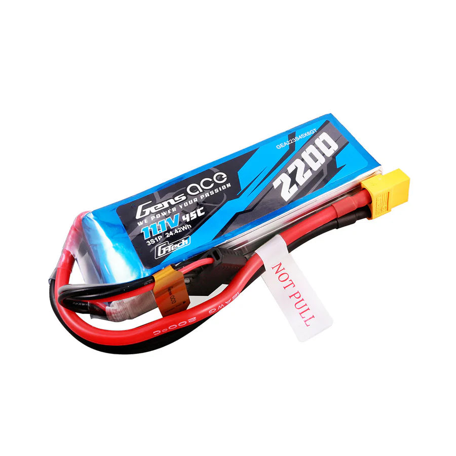 2200mAh 11.1V 3S1P 45C LiPo Battery with XT60