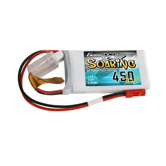 450mAh 2S 7.4V 30C LiPo Battery with JST