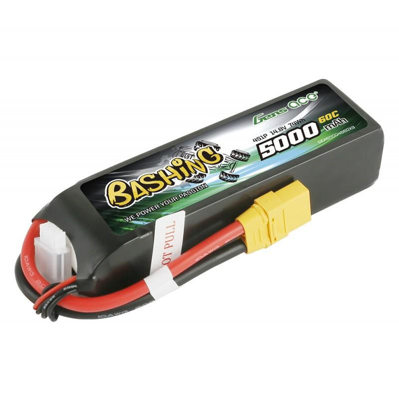 5000mAh 14.8V 4S1P 60C LiPo Battery with XT90 - Bashing