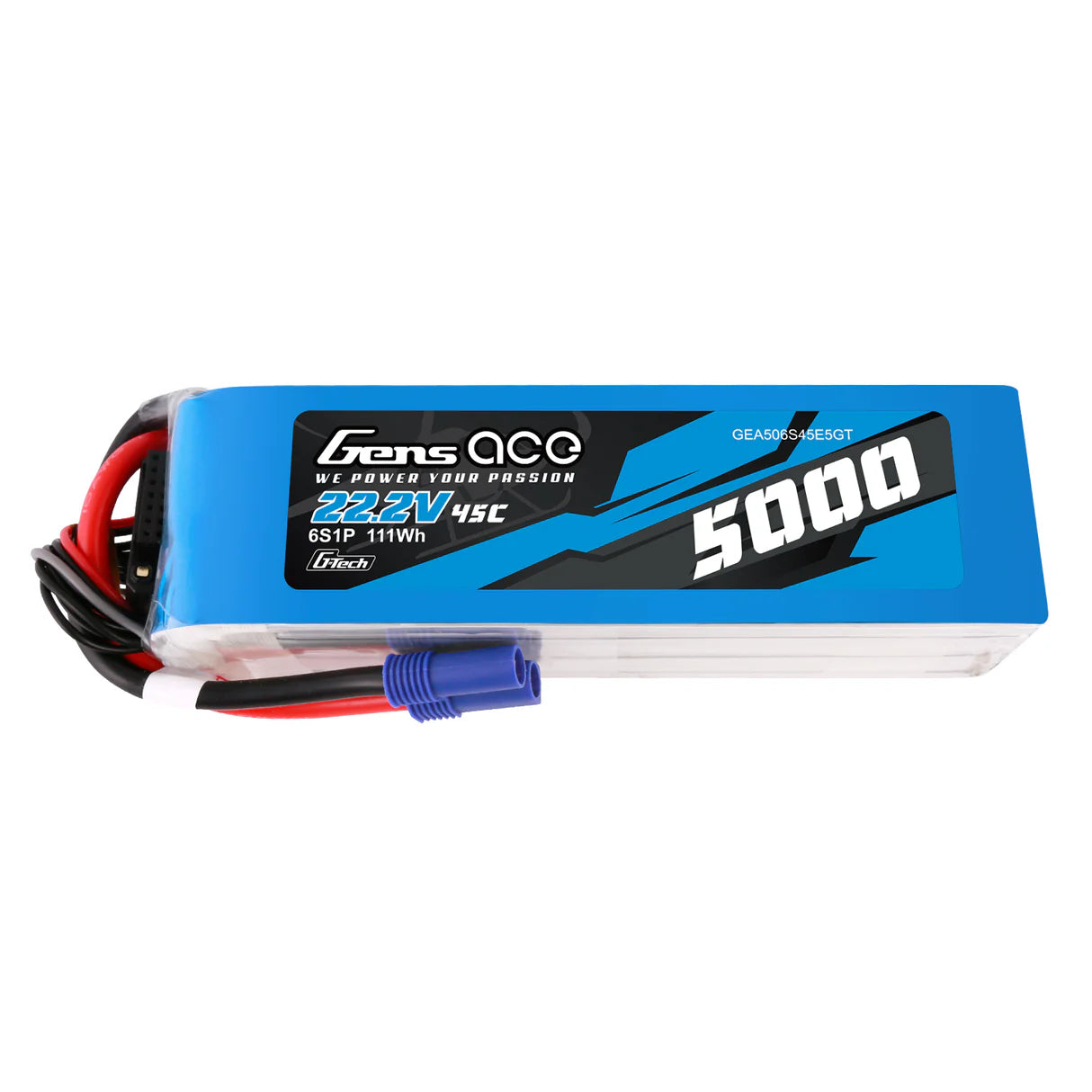 5000mAh 22.2V 6S1P 45C LiPo Battery with EC5