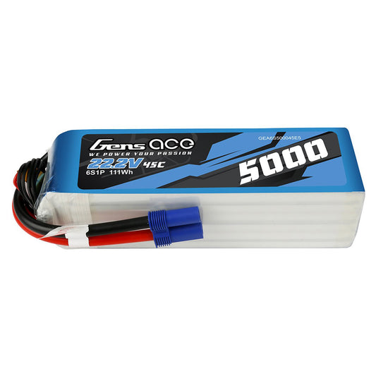 5000mAh 6S 22.2V 45C LiPo Battery with EC5