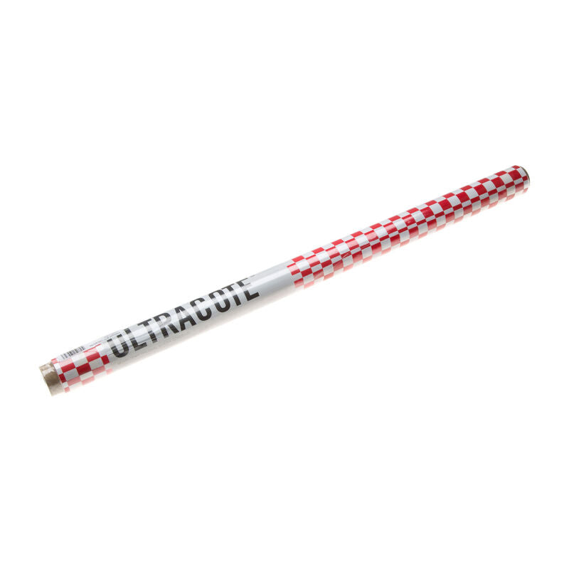 UltraCote 1/2 inch Squares White/Red - 60cm x 2m