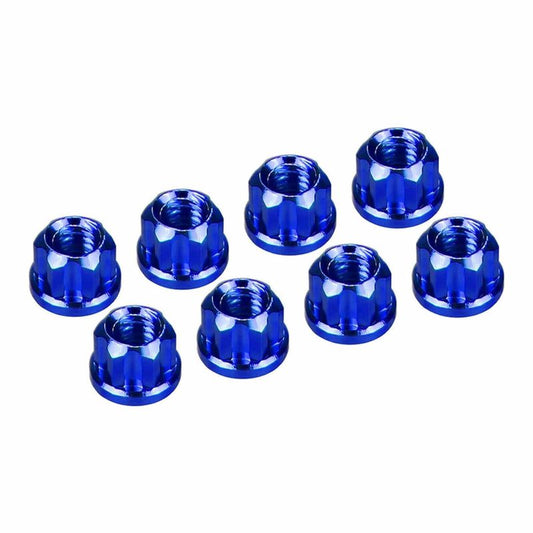 Aluminium M2 Flange Wheel Nuts 1/30 Axial SCX30 Blue
