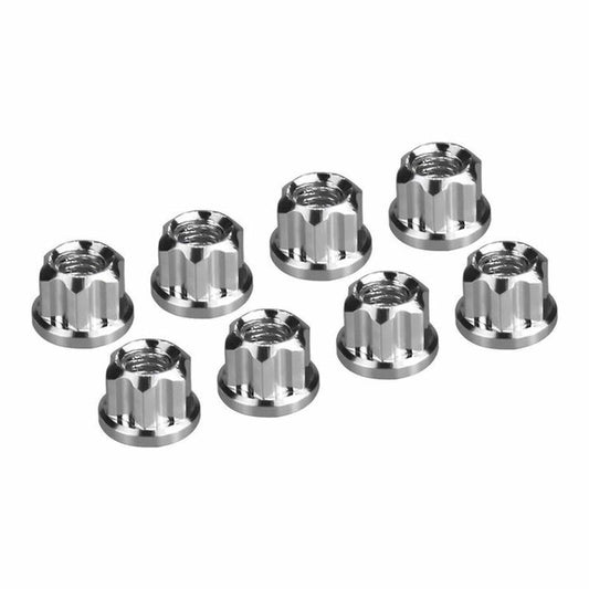 Aluminium M2 Flange Wheel Nuts 1/30 Axial SCX30 Silver