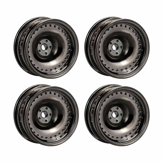 0.7 Inch Brass CL 9.3g Wheels 1/30 Axial SCX30 Black Chrome (4)