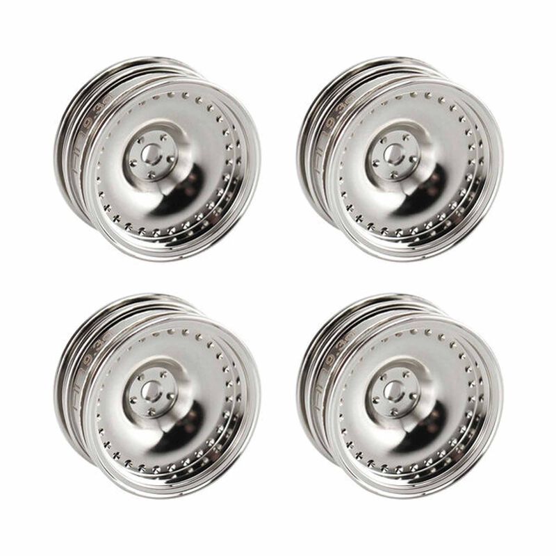 0.7 Inch Brass CL 9.3g Wheels 1/30 Axial SCX30 Chrome (4)