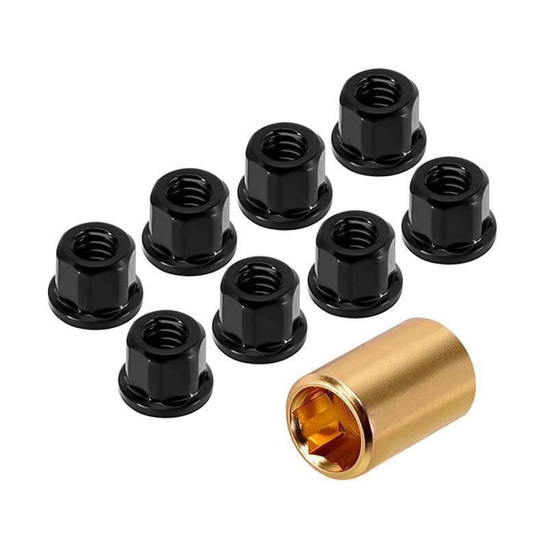 Stainless Steel M2 3.0 Wheel Nuts Black SCX30 (4)